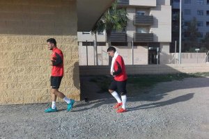 Cristian y Lolo llegando a la Vega.