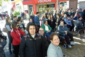 Almerienses en el acto celebrado por la FAAM con motivo del Día de la discapacidad.