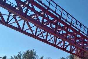 Puente de Hierro en Olula, uno de los últimos trabajos.
