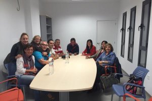 REunión de la concejal con los comerciantes. 