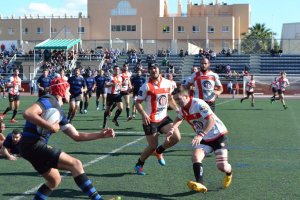 Una jugada del partido.