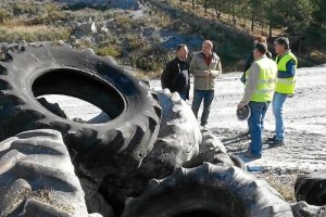 El delegado de Medio Ambiente ha comprobado los trabajos de retirada.
