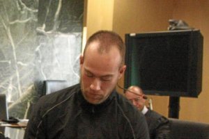 Jonathan Moya en un juicio en la Ciudad de la Justicia de Almería