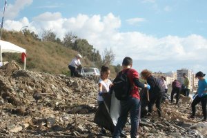 Imagen de la actividad en la playa de Las Gaviotas.