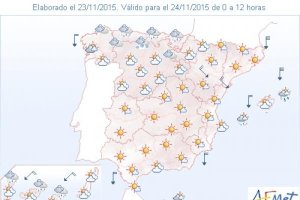 Pronóstico para hoy según AEMET