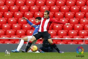 Una jugada del partido.