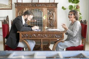 Claudia Cardinale junto al actor almeriense Francisco Conde en la película.