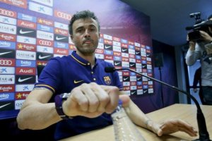 Luis Enrique, en rueda de prensa.
