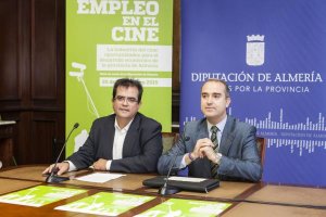 Los diputados de Cultura y Empleo y Promoción Económica, en la presentación.