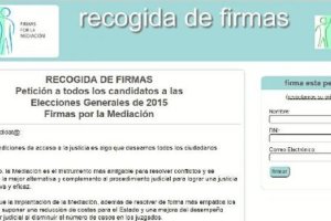 Página web para la recogida de firmas