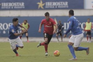 El Almería, en su partido ante el Mallorca.
