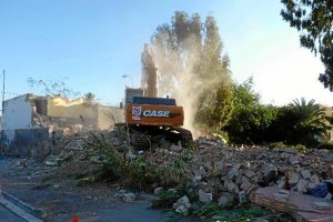 Momento de una de las demoliciones