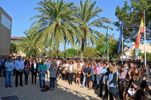 Concentración ayer en la UAL.