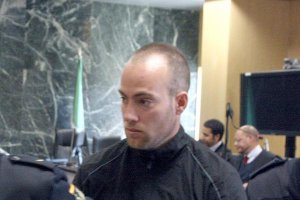 Jonathan Moya en un juicio en la Ciudad de la Justicia de Almería