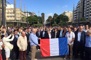 Concentración de esta mañana en la Plaza de las Velas de Almería.