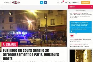 Liberation lleva ya el atentado a la portada de su web.