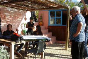 Un momento de la grabación de la película en la provincia.