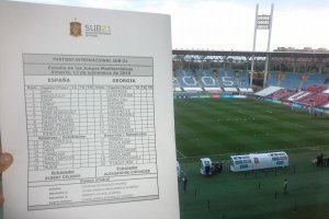 Alineaciones del España-Georgia.