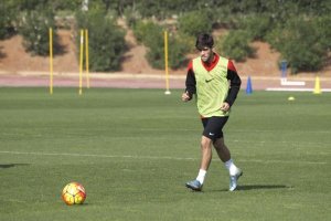 José Ángel Pozo en el entrenamiento.