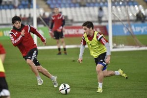 El combinado georgiano entrenando en el Mediterráneo.