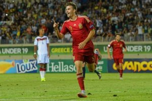 Borja Mayoral con la sub-19 este verano.