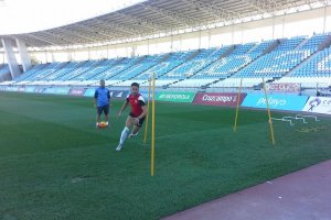 Imagen del entrenamiento de este martes.