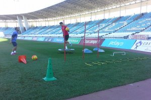 Imagen del entrenamiento de este martes.