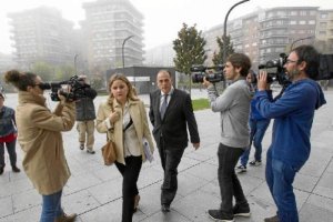 Javier Tebas en Pamplona.