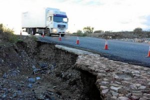 Imagen del estado del acceso actual tras las últimas lluvias. 