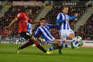 Jorge Morcillo en un partido con el Recreativo.