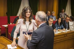 Recibimiento a la nueva diputada y portavoz de IU 