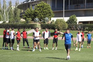 Joan Carrillo en el entrenamiento de este viernes.