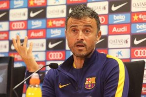 Luis Enrique, en rueda de prensa.