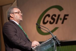 El nuevo presidente de CSIF Almería durante el Congreso Provincial.
