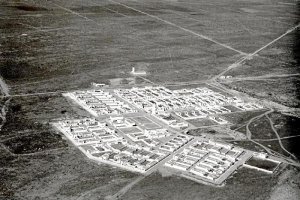 Vista aérea de la zona de San Agustín, en el término municipal de El Ejido, en el año 1973, en pleno proceso de colonización del Poniente almeriense.