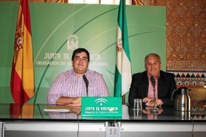 Ramón Soto y Antonio Zapata, ayer. 
