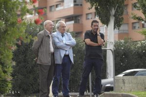 Alfonso García, con Luis Guillén y Alberto Benito.