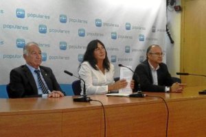 Dirigentes del PP, ayer.
