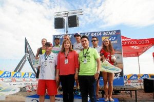 El podio de los vencedores.