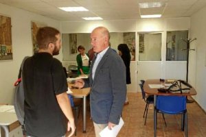 El delegado de Fomento, Joaquín Jiménez, ha visitado este jueves La Chanca.