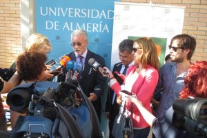 josé Maeztu y Carmelo Rodríguez esta mañana en la UAL