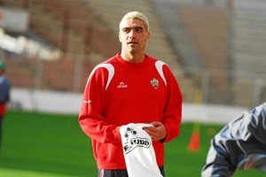 Michel en una sesión de entrenamiento con el Almería.