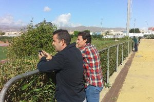 Benito con Catalina, este martes.