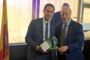Los dos Vicentes en la entrega de premios.