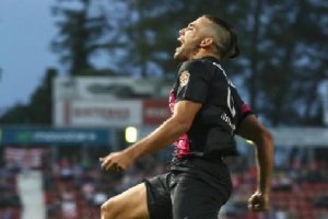 Celebra su gol en Girona.