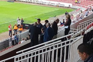 Alfonso García, en el palco de Montilivi.