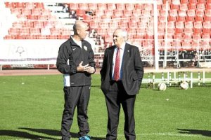 Miguel Rivera con su presidente Alfonso García.