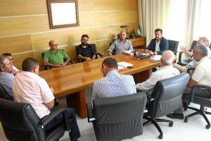Reunión celebrada ayer en el Ayuntamiento. 