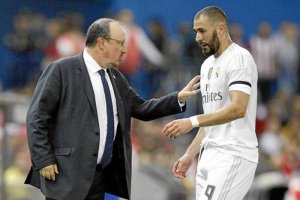 Benitez con Benzema.