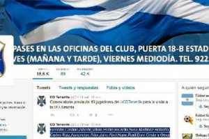 El Tenerife ha subido a Twitter la lista de convocados.